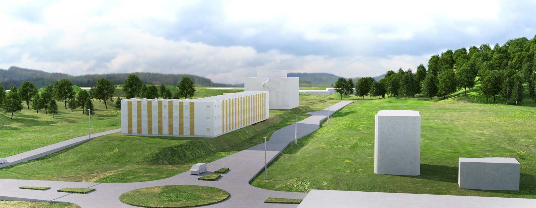 Illustrasjon av flyplasshotellet