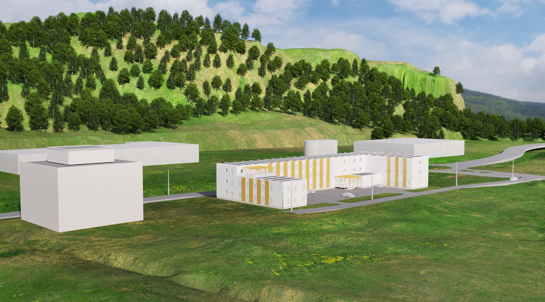 Illustrasjon av flyplasshotellet